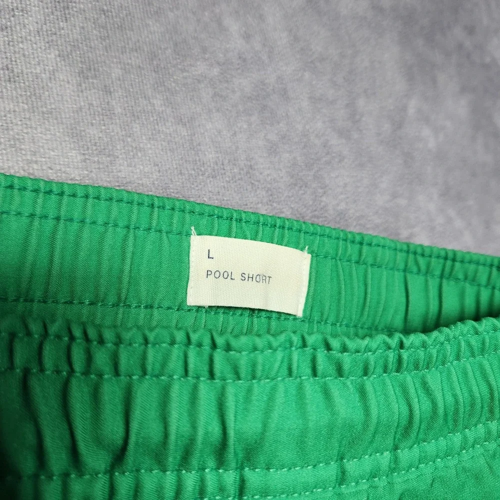 Gap Mens Pool Short Green Striped Swim Trunks Size Large B-6